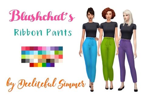 Blushchats Ribbon Pants At Deeliteful Simmer Sims 4 Updates