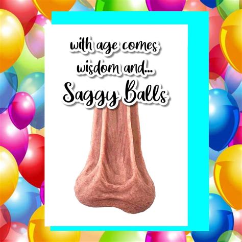 Saggy Balls Birthday Card