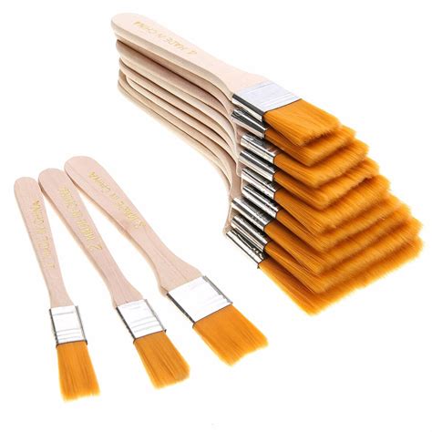 Buy 12pcs Wooden Handle Oil Painting Brushes Set Nylon