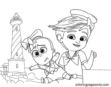 Tim And The Boss Baby Coloring Pages The Boss Baby Coloring Pages P Ginas Para Colorir Para