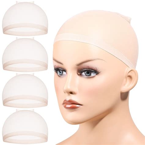 fandamei hd nylon wig caps ultra thin 4pcs super thin wig caps nude nylon wig cap