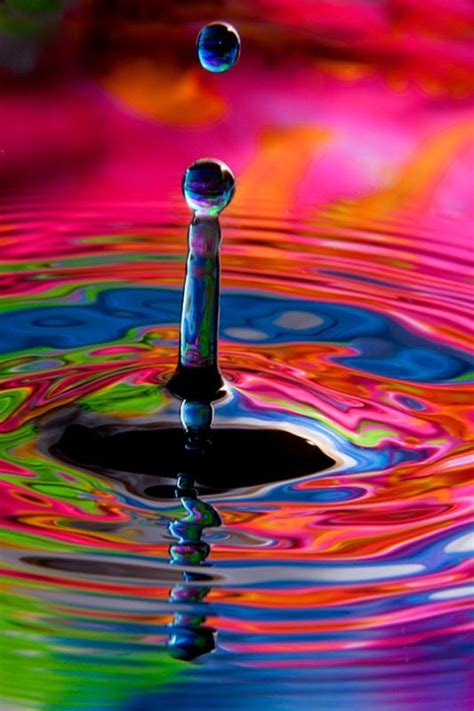 Color Splash Rainbow Droplet Colorful Water Stop Motion
