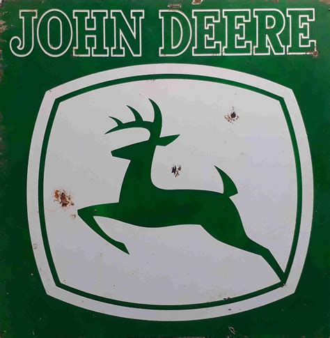 John Deere Used Metal Sign