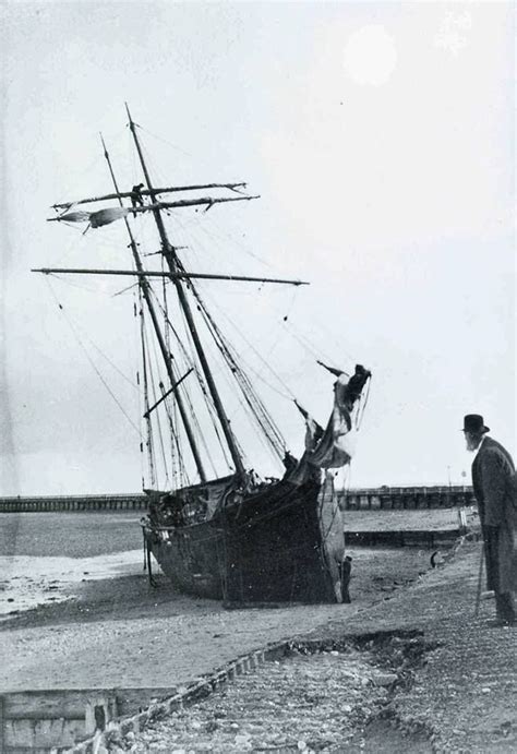 the 75 ton schooner ‘lochranza castle beached at nairn late 19th early 20th century planer