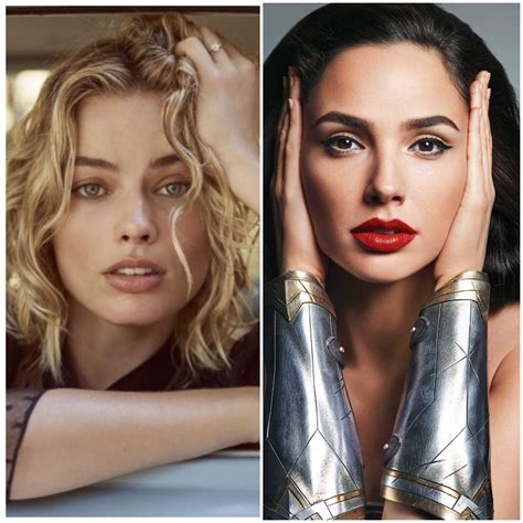 margot robbie and gal gadot who gives you a hour long sensual teasing blowjob and who gets to