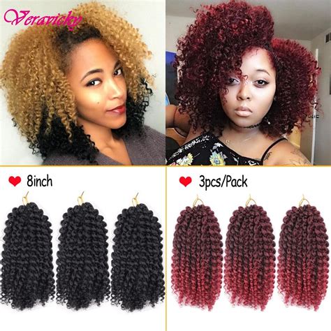 3pcslot 8curly Crochet Hair Freetress Afro Kinky Curly Crochet