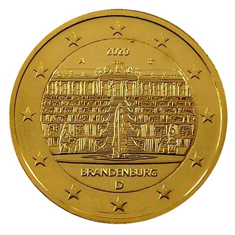 2 Euro Deutschland 2020 Brandenburg 24 Karat Vergoldet Ebay