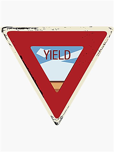 Yield Sticker For Sale By Cherrbags Redbubble