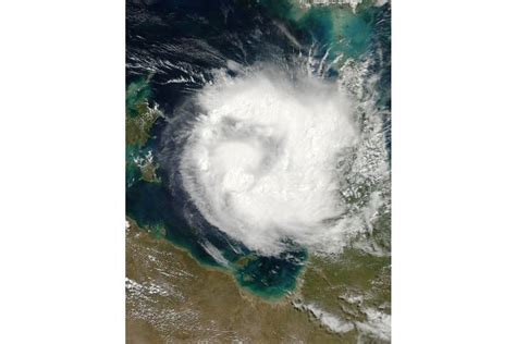 Tropical Cyclone Nathan 18p Over Cape York Peninsula Australia