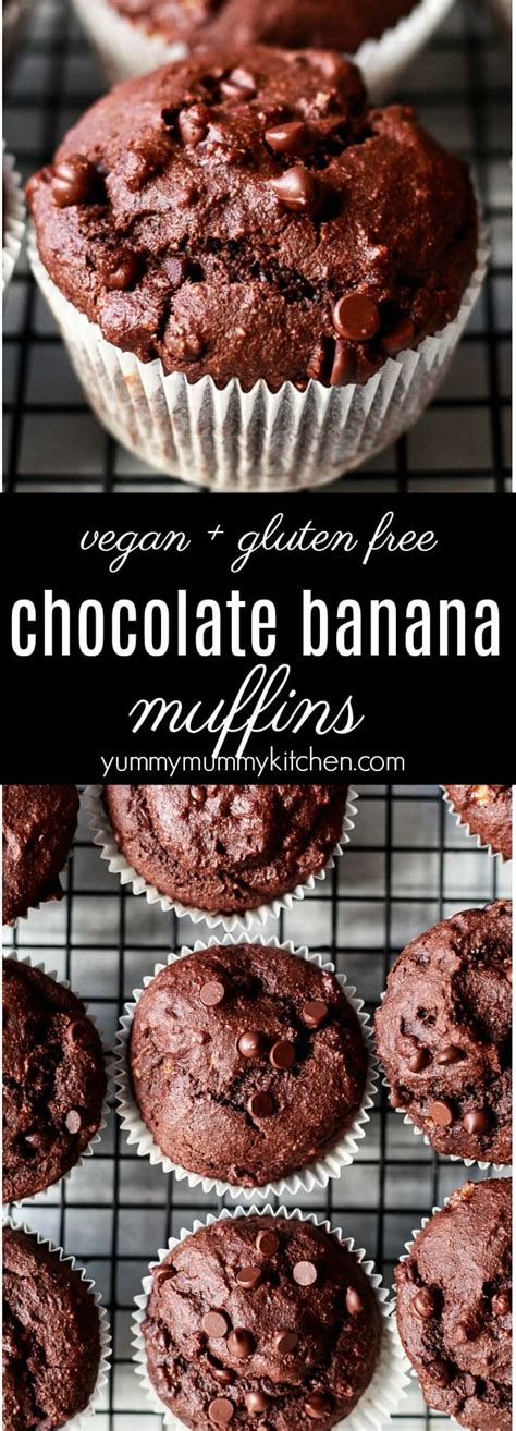 Chocolate Banana Muffins Gluten Free Vegan Recipe Chocolate