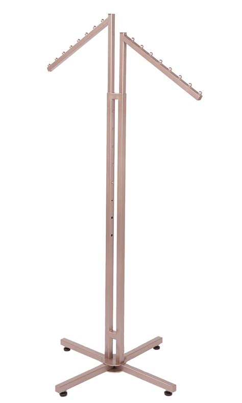 Rose Gold 2 Way Clothing Rack With Slanted Arms