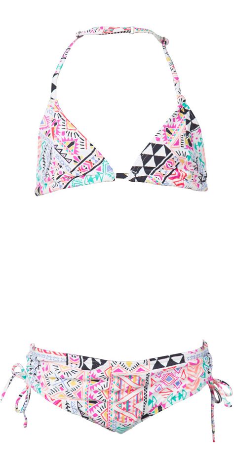 Billabong Girls Efie Triangle Bikini Set Multi W8sw02 Wetsuit Outlet