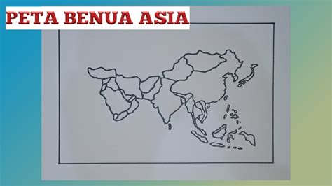 Cara Menggambar Peta Benua ASIA Gambar Peta Benua ASIA Mudah YouTube