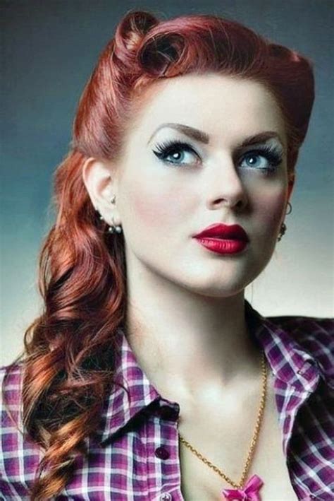 Best 50s short dark ponytail hair with headband. rockabilly hairstyles for long hair | Rockabilly hair ...