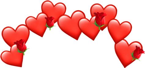 Download Hd Crown Heart Tumblr Emoji Red Aesthetic Emoji Crown Heart