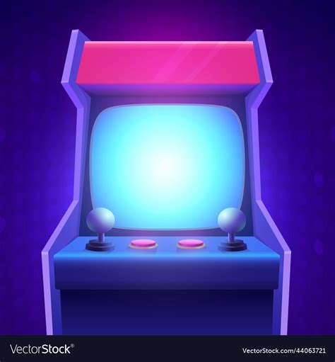 Arcade Game Screen Copy Space On Interface Vector Image