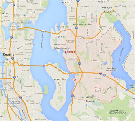 Bellevue Washington Map United States
