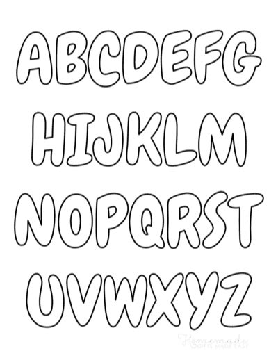 Cool Bubble Font Alphabet