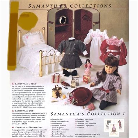 american girl other american girl samantha trunk brass bed desk chair girls nightgown more