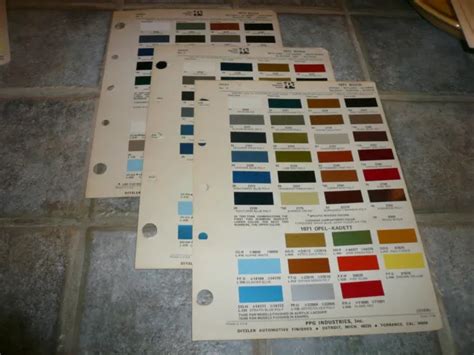 1971 1972 1973 Buick Ditzler Ppg Paint Color Samples Chips 3 Years