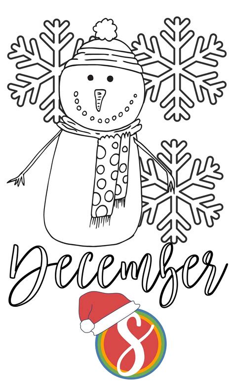 Free December Coloring Pages — Stevie Doodles