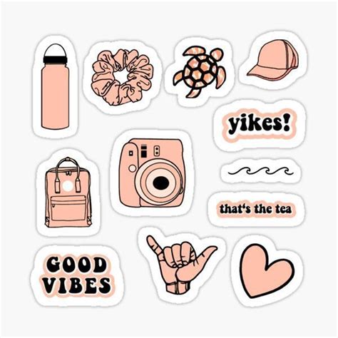 Aesthetic Stickers Aesthetic Stickers Tumblr Stickers Preppy Stickers