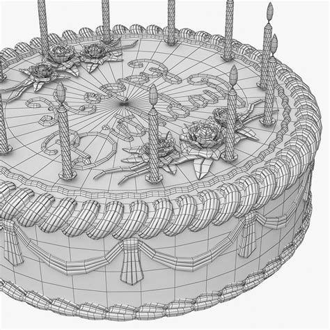 Happy Birthday Cake 3d Model 44 Obj Max Free3d