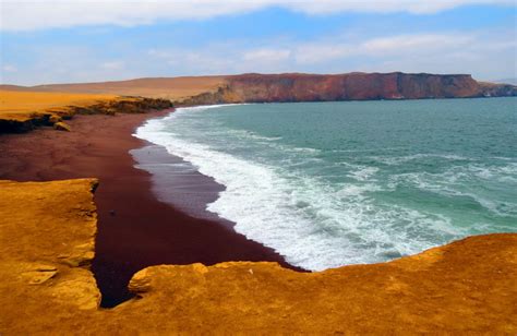 The Red Beach Of Playa Roja Paracas National Reserve Mapping Megan