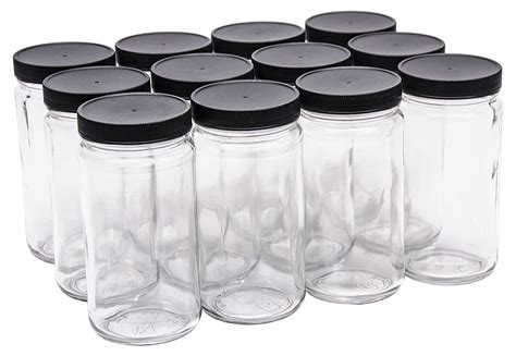Nms 12 Ounce Glass Tall Straight Sided Mason Canning Jars With 63mm