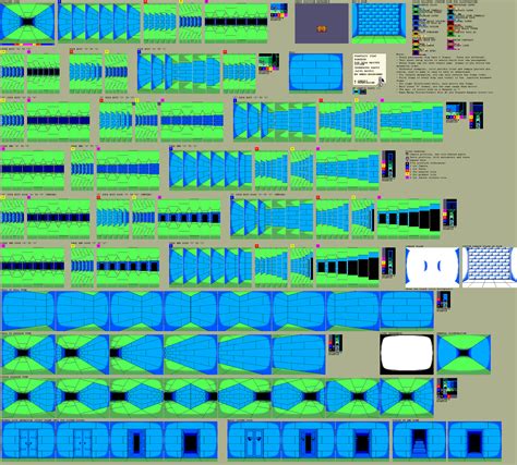 The Spriters Resource - Full Sheet View - Phantasy Star - Dungeons