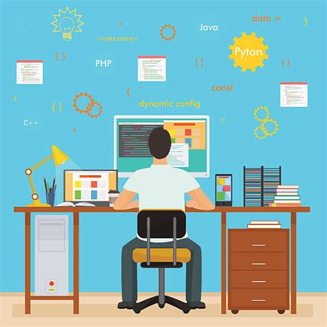 Top 60 Coding On Computer Clip Art Vector Graphics And