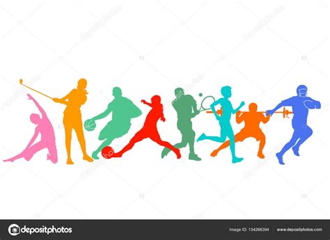 Group Of Athletes And Sportsman Illustration Stock Vector Image By