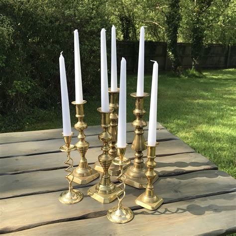 Mismatched Vintage Brass Candlesticks The Luxe Touch