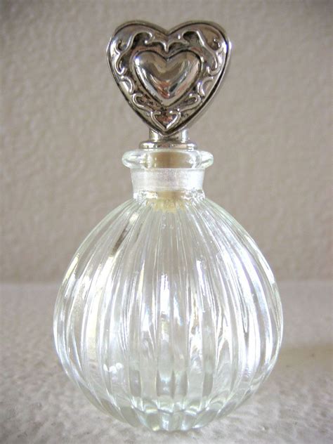 Vintage Crystal Perfume Decanter Bottle Collectible Clear Glass