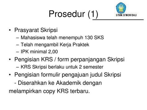 PPT - Prosedur SKRIPSI PowerPoint Presentation, free download - ID:2956915