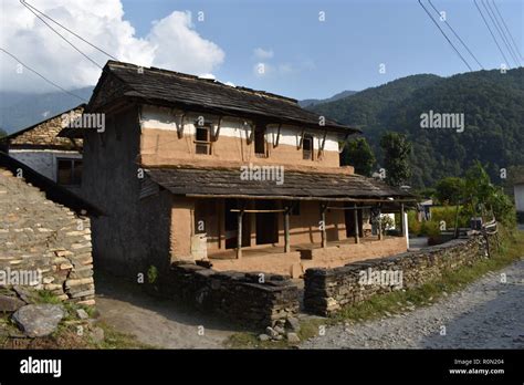 Old Nepal House Stock Photo Alamy
