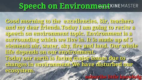 Speech For Natural Environment Supamishi