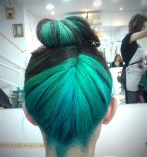 Best Green Blue Ombre Hair Dye Hair Dyed Underneath