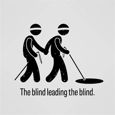 The Blind Leading The Blind 362622 Vector Art At Vecteezy