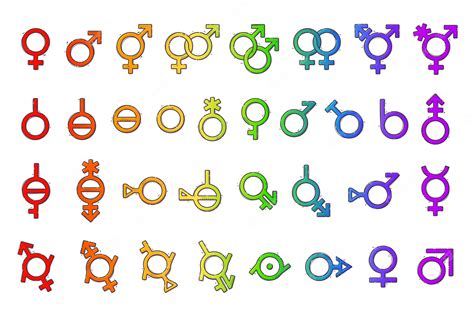 Premium Vector Gender Symbols Collections Signs Of Sexual Orientation Vector