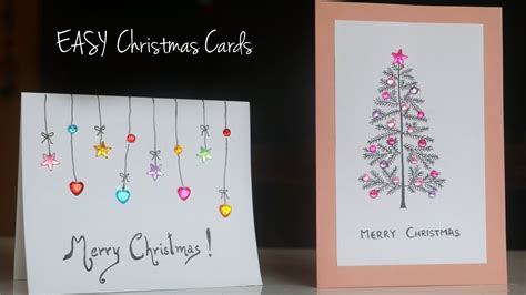 Easy Christmas Card Ideas Handmade Greetings Card Christmas Diy