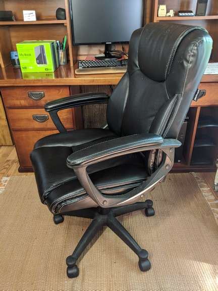 Amazonbasics big & tall executive computer desk chair, brown with pewter finish. Broyhill Office Chair - Bid On Estates