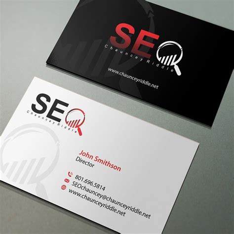 Business cards meet the digital age. A professional High End digital marketing business card ...