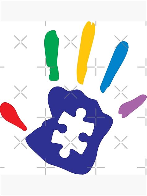 Colorful Autism Hand Art Print For Sale By Lolotees Redbubble