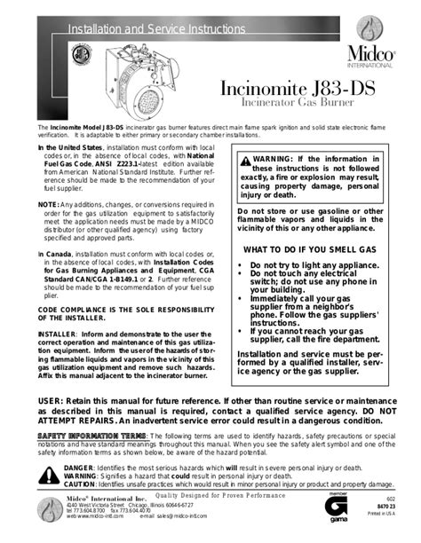 Midco J83 Ds User Manual