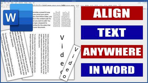 Align Text Anywhere In Word Microsoft Word Tutorials Youtube