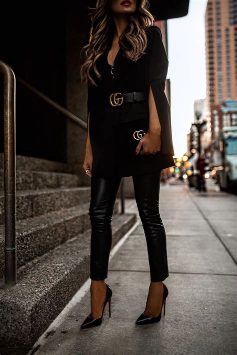 Faux Leather Leggings Easily Take A Look From Day To Night Leather Pants Outfit Night