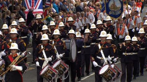 The Twelfth Thousands March In Orange Order Parades Bbc News