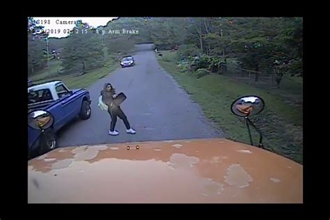 School Bus Dashcam Captures Close Call After Truck Nearly Hits Teen