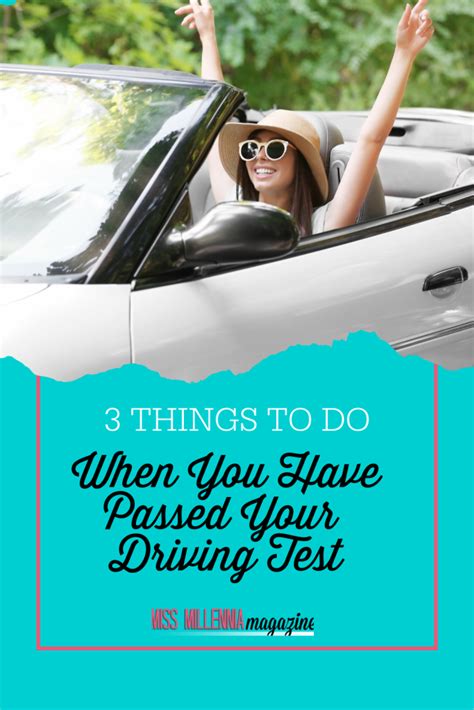 things to do when you have passed your driving test